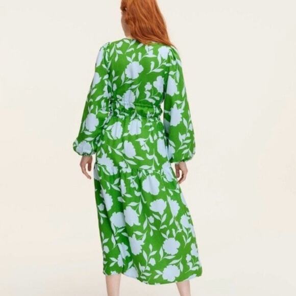 NWT Kate Spade x Target Classic Rose Linen Long Sleeve Maxi Dress Size XS - Picture 2 of 10